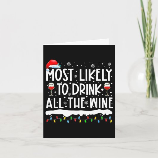 ワインを全部飲み干す家族でお揃い 最有力候補 カード (正面)