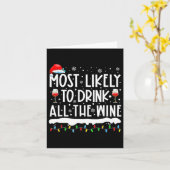 ワインを全部飲み干す家族でお揃い 最有力候補 カード (黄色い花)