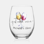 ワインを加えるだけ ステムなしワイングラス (正面)