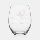 ワインを加えるだけ ステムなしワイングラス (裏面)