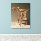 ワインを加熱するための三脚の「チュエ」 キャンバスプリント (インサイチュ (ウッドフロア))