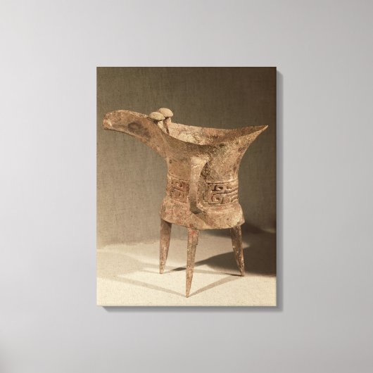 ワインを加熱するための三脚の「チュエ」 キャンバスプリント (正面)