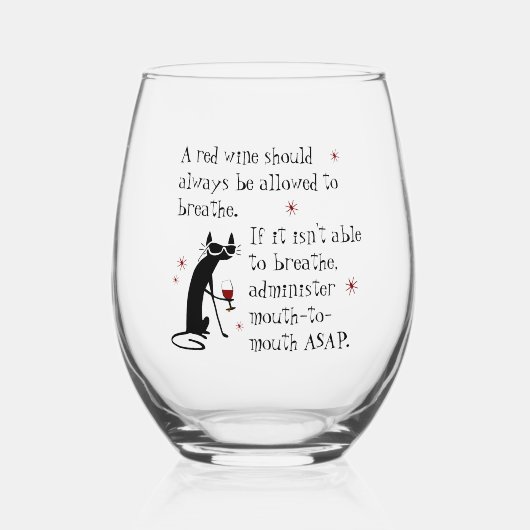 ワインを吸うか口から口へ ステムなしワイングラス (正面)