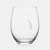 ワインを吸うか口から口へ ステムなしワイングラス (裏面)