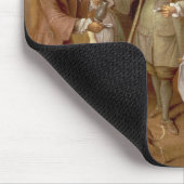 ワインを味わう姿が付いている台所のインテリア マウスパッド (コーナー)