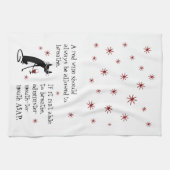 ワインを呼吸または口から口へのおもしろい引用文 キッチンタオル (横)