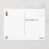 ワインを呼吸または口から口へのおもしろい引用文 ポストカード (裏面)