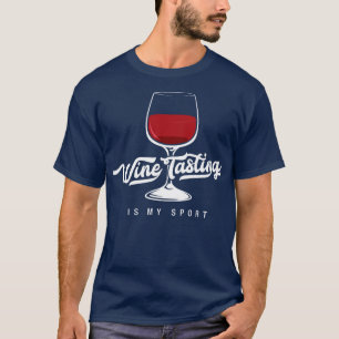 ワインを嗜むことが私のスポーツ Funny Wine Lover シャツ