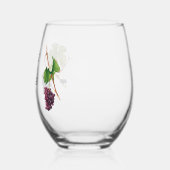 ワインを少し笑おもしろいう ステムなしワイングラス (左)