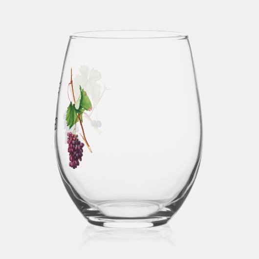 ワインを少し笑おもしろいう ステムなしワイングラス (左)