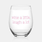 ワインを少し笑おもしろいう ステムなしワイングラス (裏面)