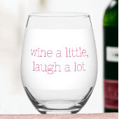 ワインを少し笑おもしろいう ステムなしワイングラス