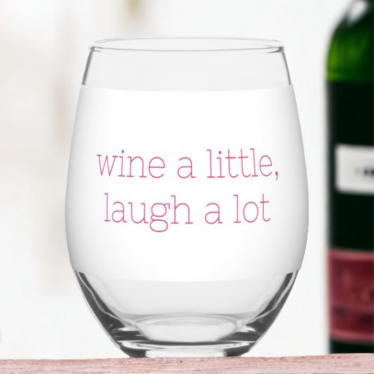 ワインを少し笑おもしろいう ステムなしワイングラス