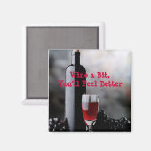 ワインを少し飲むよ感じりいい。 – 磁石 (正面/裏面)