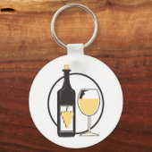 ワインを少し飲む キーホルダー (正面)