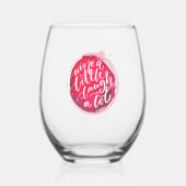 ワインを少し飲む ステムなしワイングラス (正面)