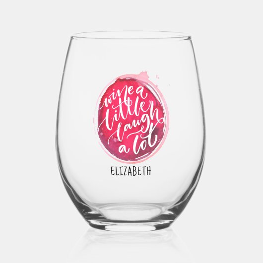 ワインを少し飲む ステムなしワイングラス (正面)