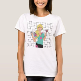 ワインを後で持ち上げる Tシャツ