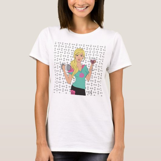 ワインを後で持ち上げる Tシャツ (正面)