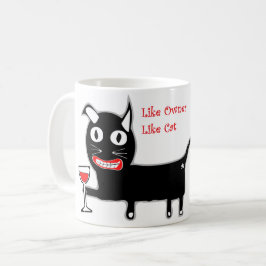 ワインを愛するも猫好きのためのおもしろいな猫のマグ コーヒーマグカップ