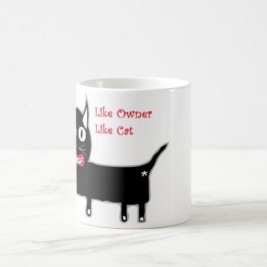 ワインを愛するも猫好きのためのおもしろいな猫のマグ コーヒーマグカップ (中央)