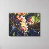 ワインを愛する人たちのために豊富なブドウ&ワイナリー キャンバスプリント (正面)