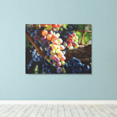 ワインを愛する人たちのために豊富なブドウ&ワイナリー キャンバスプリント (インサイチュ (ウッドフロア))