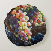 ワインを愛する人たちのために豊富なブドウ&ワイナリー ラウンドクッション (裏面)