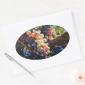 ワインを愛する人たちのために豊富なブドウ&ワイナリー 楕円形シール (封筒)