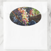 ワインを愛する人たちのために豊富なブドウ&ワイナリー 楕円形シール (バッグ)