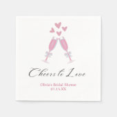 ワインを愛する応援 – 試飲モダンブライダルシャワー スタンダードカクテルナプキン (正面)