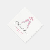 ワインを愛する応援 – 試飲モダンブライダルシャワー スタンダードカクテルナプキン (角)