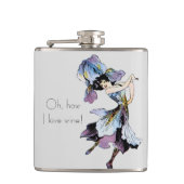 ワインを愛する方法 – 踊り女性フラスコ フラスク (正面)