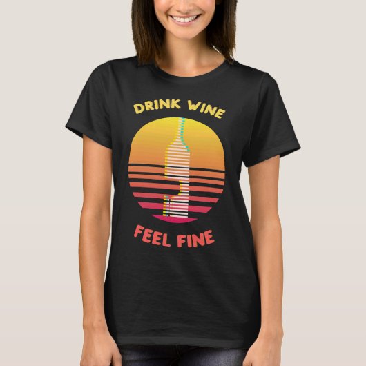 ワインを感じ素晴らし飲む Tシャツ (正面)