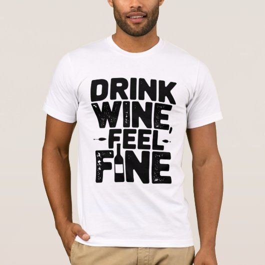 ワインを感じ飲む素晴らし Tシャツ (正面)