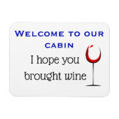 ワインを持ってきたよ 船室 面白い クルーズ ドア マグネット (横)