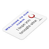 ワインを持ってきたよ 船室 面白い クルーズ ドア マグネット (左側)