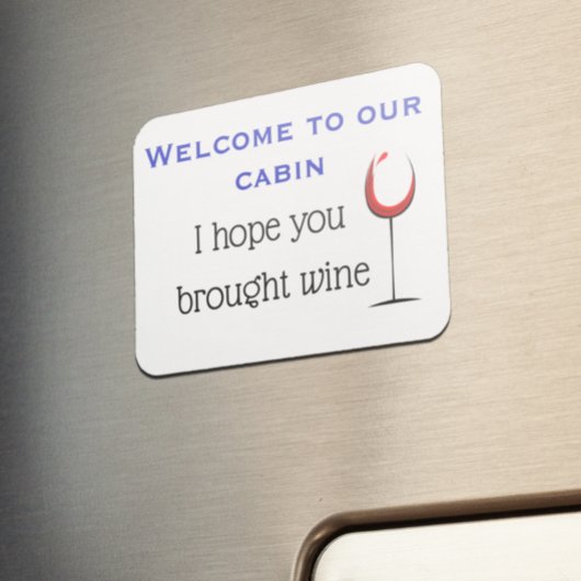 ワインを持ってきたよ 船室 面白い クルーズ ドア マグネット