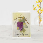 ワインを持って来る カード (黄色い花)