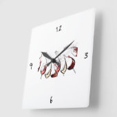 ***ワインを注ぐ***時計 スクエア壁時計 (傾斜)