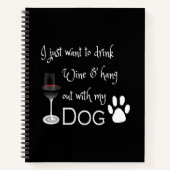 ワインを飲つるみながらドッグノートで ノートブック (正面)