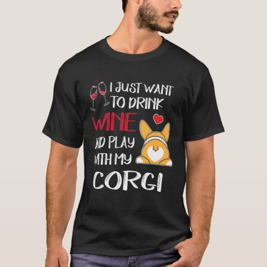 ワインを飲みたいだけ Tシャツ (正面)