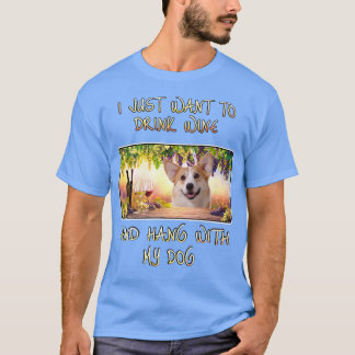 ワインを飲みたいつるでW Pembroke Welsh Co Tシャツ