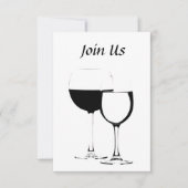 *ワインを飲みましょう* クール招待状 招待状 (正面)