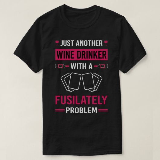 ワインを飲み込む人 Tシャツ (デザイン正面)