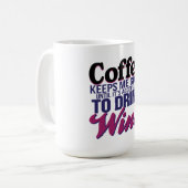 ワインを飲むことは受諾可能になるまでコーヒー コーヒーマグカップ (正面左)