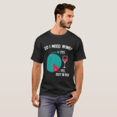 ワインを飲むアルコールを飲むつる植物グラス Tシャツ (正面フル)