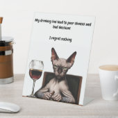 ワインを飲むスフィンクス 台座サイン (インサイチュ)