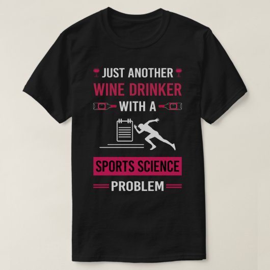 ワインを飲むスポーツ科学 Tシャツ (デザイン正面)