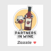 ワインを飲むパおもしろいンのパートナー シール (シート)